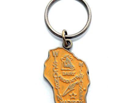 Wisconsin Key Chain - High Quality Thick Metal State Key Ring Online Hot Sale