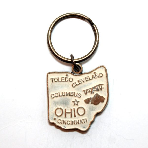 Ohio Keychain - High Quality Thick Metal State Love Key Ring on Sale