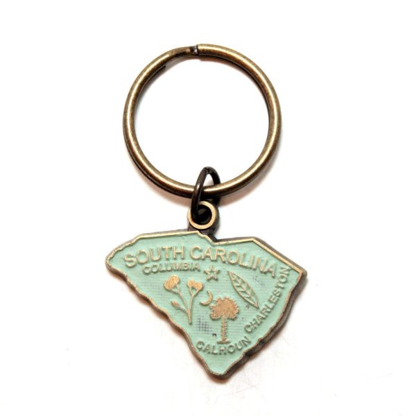 South Carolina State Keychain - High Quality Thick Metal State Love Key Ring Sale