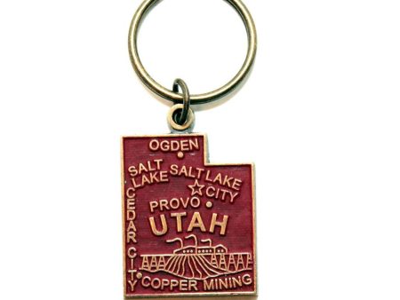 Utah Key Chain - High Quality Thick Metal State Key Ring Online Hot Sale