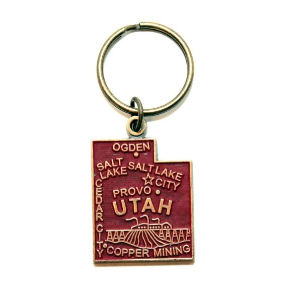 Utah Key Chain - High Quality Thick Metal State Key Ring Online Hot Sale