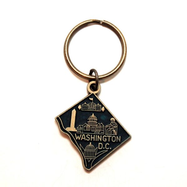 Washington DC Keychain - High Quality Thick Metal Capital Key Ring Online