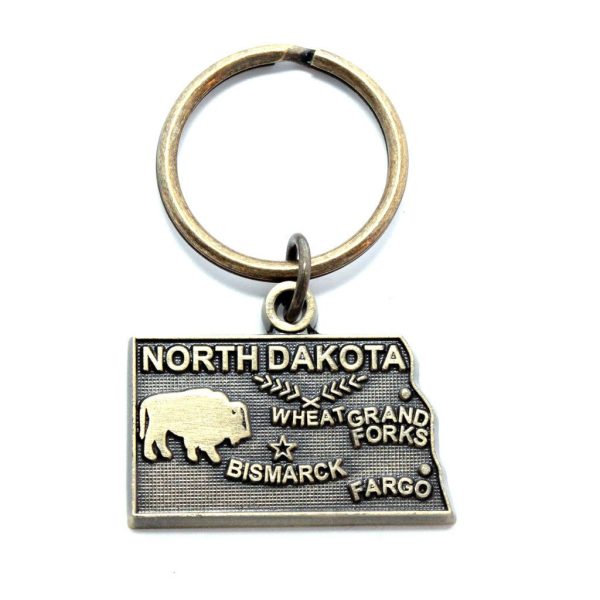 South Dakota Keychain - High Quality Thick Metal State Love Key Ring For Sale