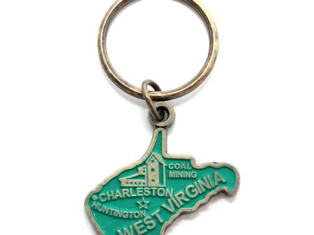 West Virginia Keychain - High Quality Thick Metal State Love Key Ring Cheap