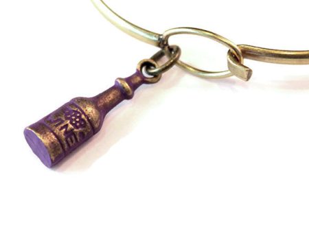 Wine Bottle Charm Bracelet or Necklace For Sale