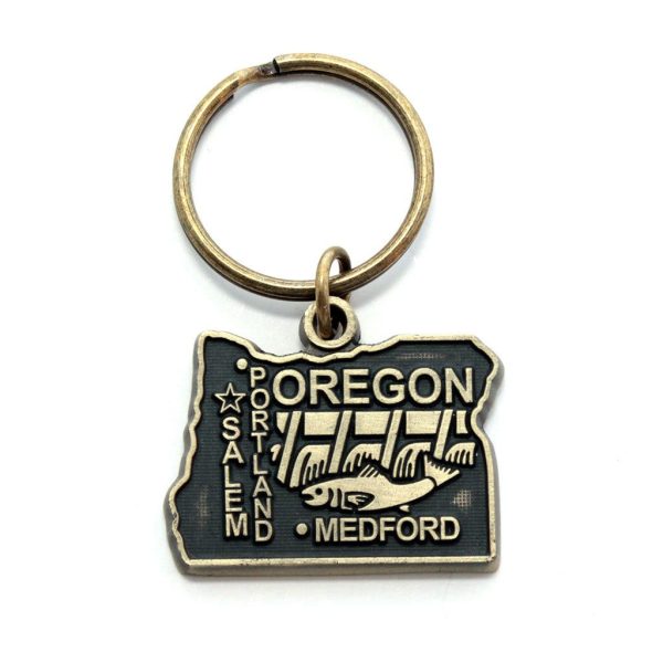 Oregon Keychain - High Quality Thick Metal State Love Key Ring Online now