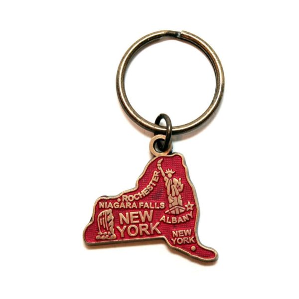 New York Key Chain - High Quality Thick Metal State Key Ring Online Hot Sale