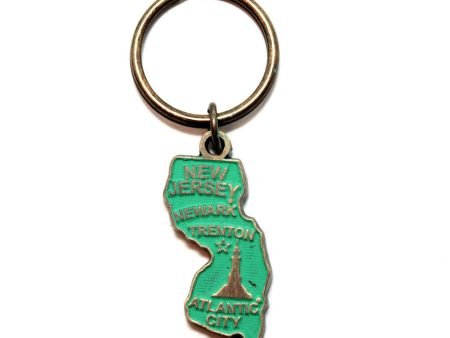 New Jersey Key Chain - High Quality Thick Metal State Key Ring Cheap