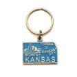 Kansas Keychain - High Quality Thick Metal State Key Ring Fashion