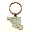 Maryland State Keychain - High Quality Thick Metal Key Ring Cheap