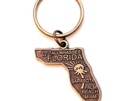 Florida Key Chain - High Quality Thick Metal State Key Ring Discount