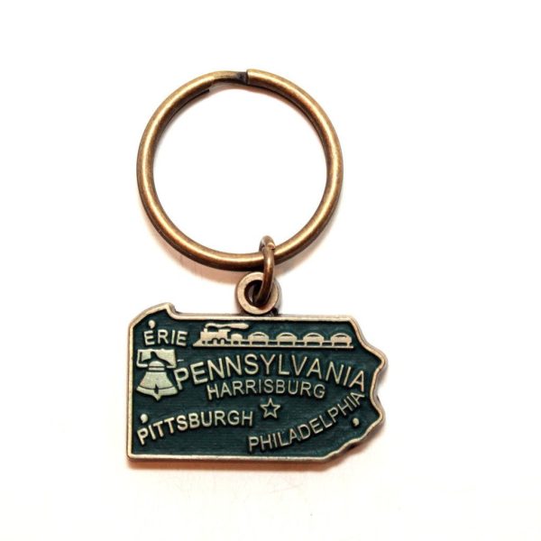 Pennsylvania Keychain - High Quality Thick Metal State Key Ring Discount