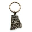 Rhode Island Keychain - High Quality Thick Metal State Love Key Ring Sale