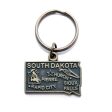 South Dakota Keychain - High Quality Thick Metal State Love Key Ring For Sale