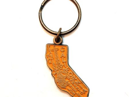 California Key Chain - High Quality Thick Metal State Key Ring Fashion