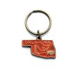 Oklahoma Key Chain - High Quality Thick Metal State Key Ring For Cheap