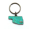 Oklahoma Key Chain - High Quality Thick Metal State Key Ring For Cheap