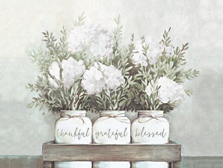 DOG138 - White Flower Jars - 18x12 Fashion