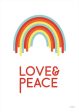 PAV452 - Retro Love & Peace Rainbow - 12x16 Online Sale